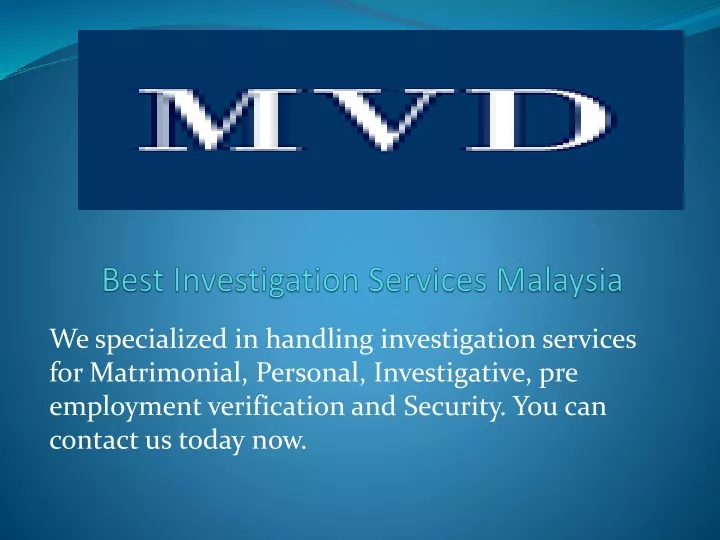 best investigation services malaysia