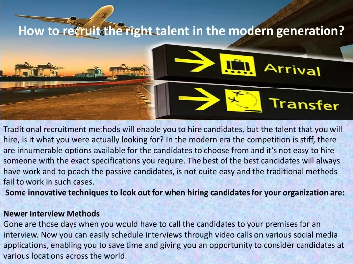 how to recruit the right talent in the modern