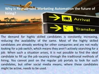 Why is Recruitment Marketing Automation the future of hiring?