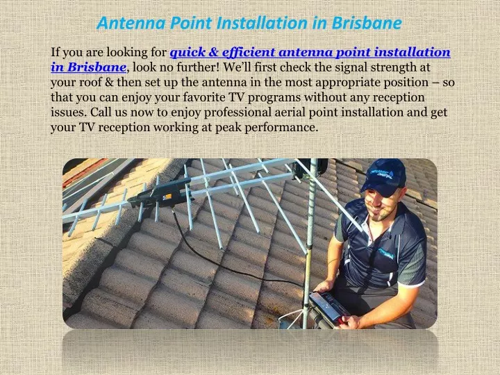 antenna point installation in brisbane