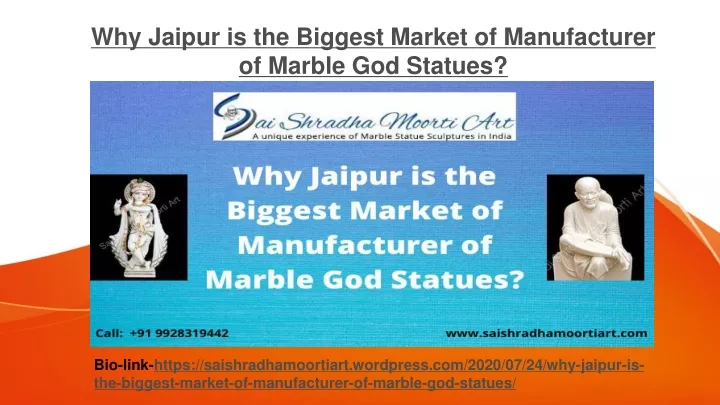 why jaipur is the biggest market of manufacturer