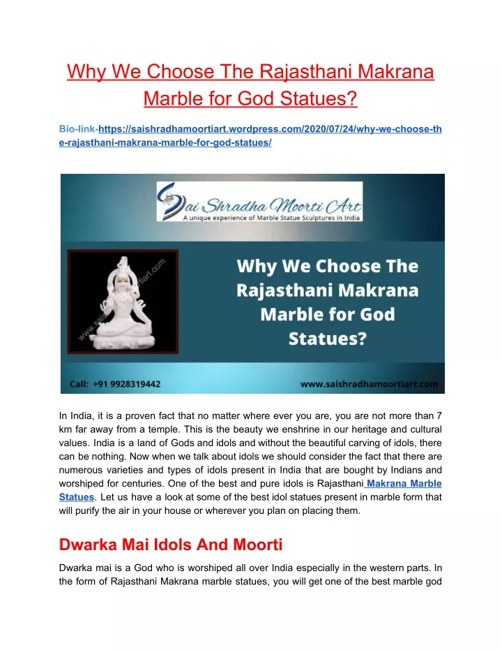 why we choose the rajasthani makrana marble