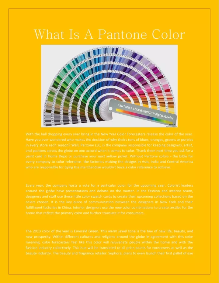 what is a pantone color
