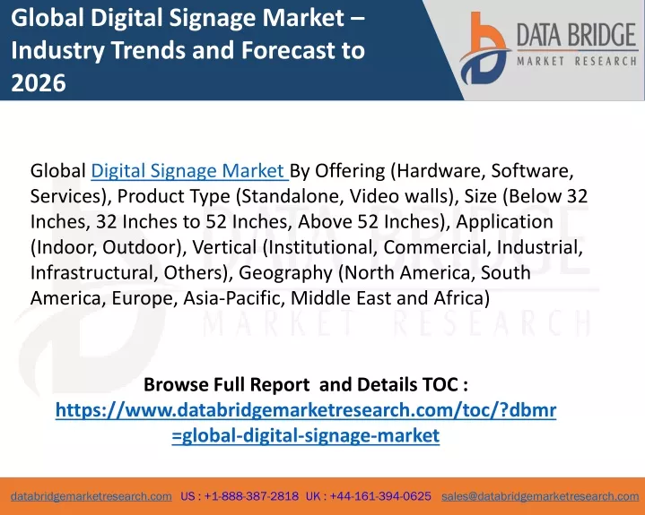 global digital signage market industry trends