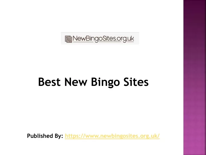 best new bingo sites published by https