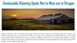 unmissable relaxing spots not to miss