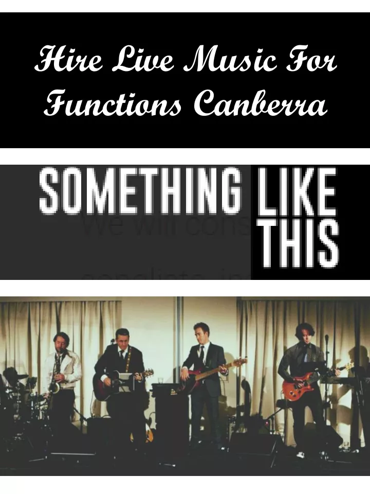 hire live music for functions canberra