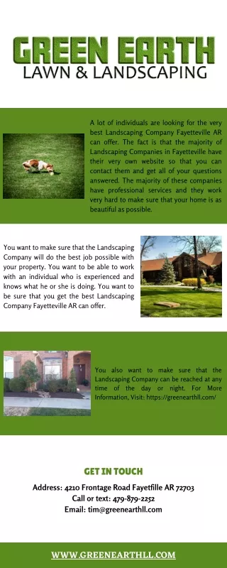 Landscaping Company Fayetteville AR