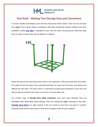 tyre rack making tyre storage easy and convenient