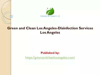 Disinfection Services Los Angeles