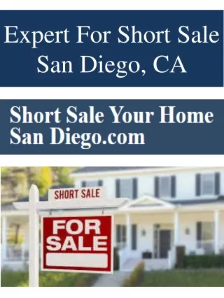 Expert For Short Sale San Diego, CA