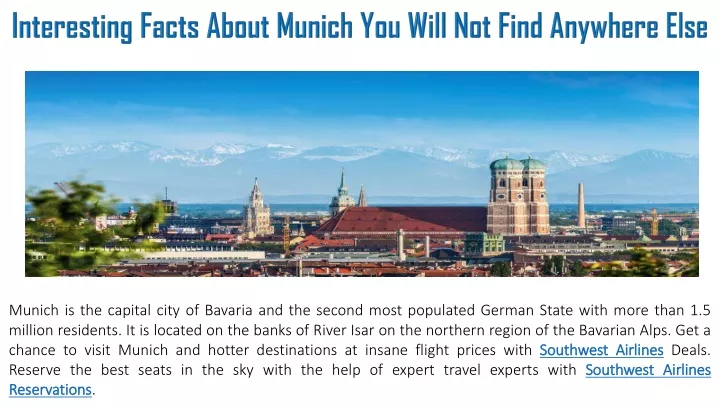 interesting facts about munich you will not find