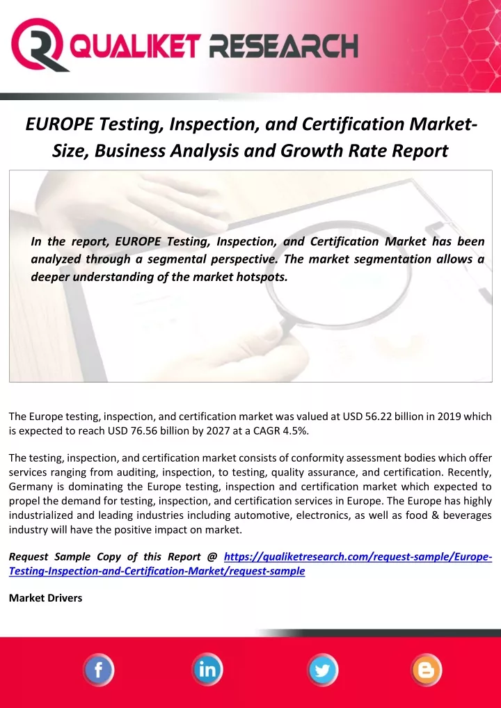 europe testing inspection and certification