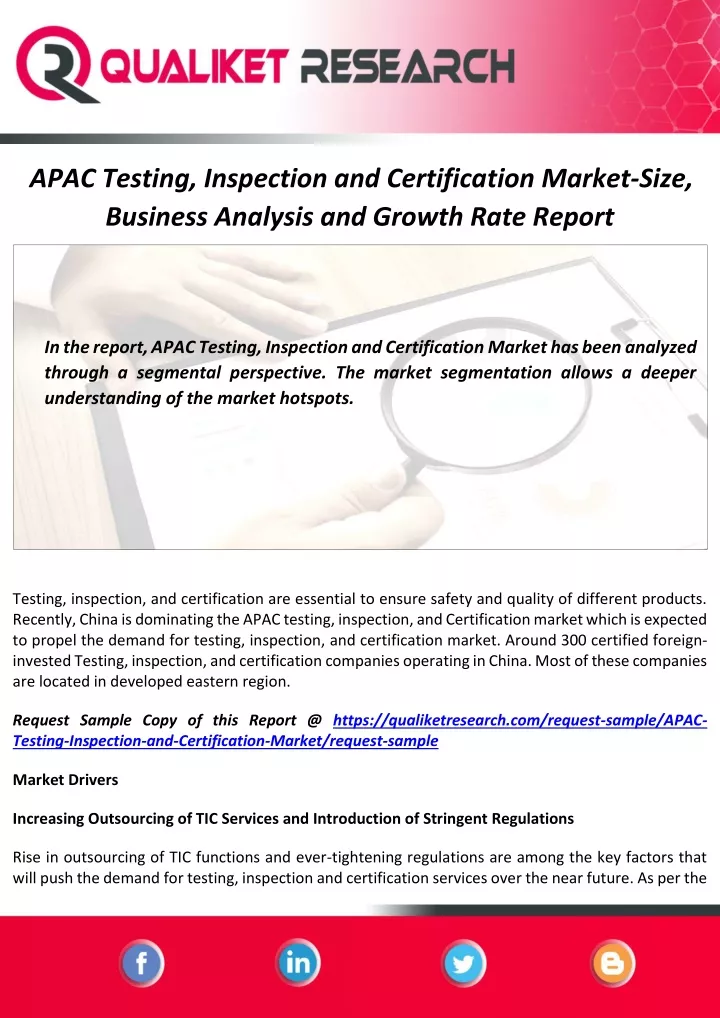 apac testing inspection and certification market