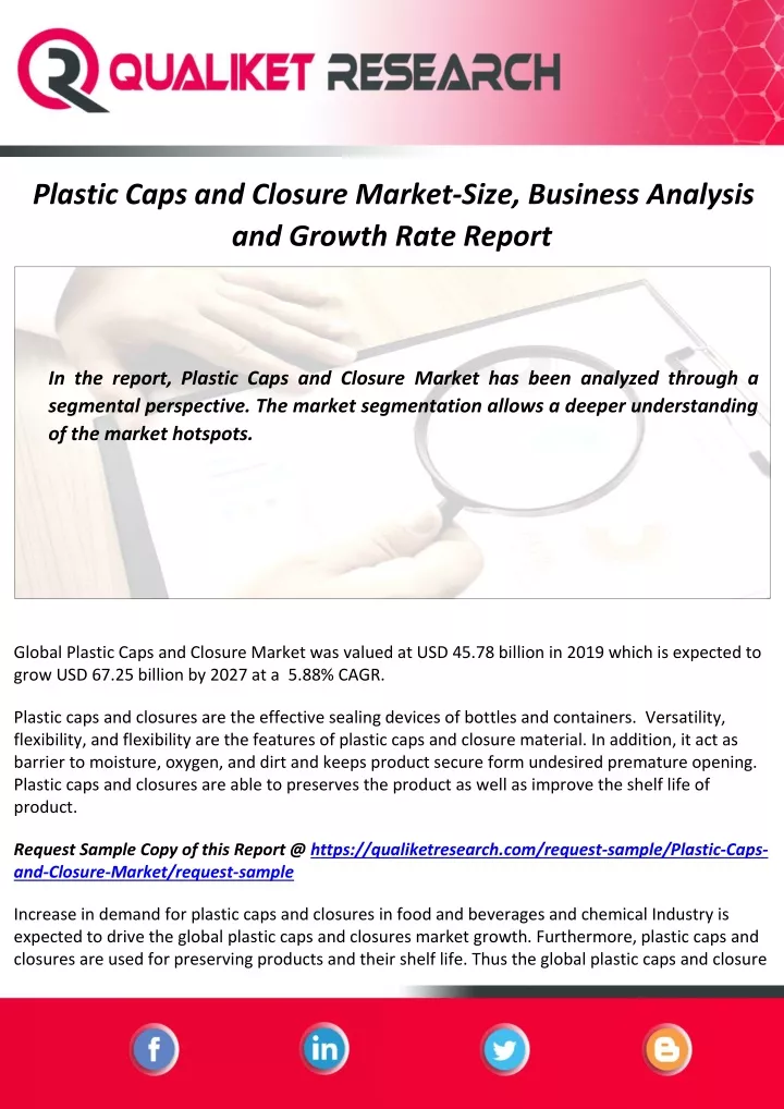 plastic caps and closure market size business