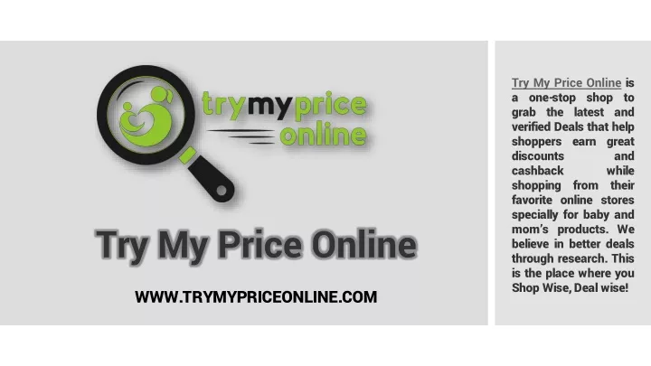 try my price online is a one stop shop to grab