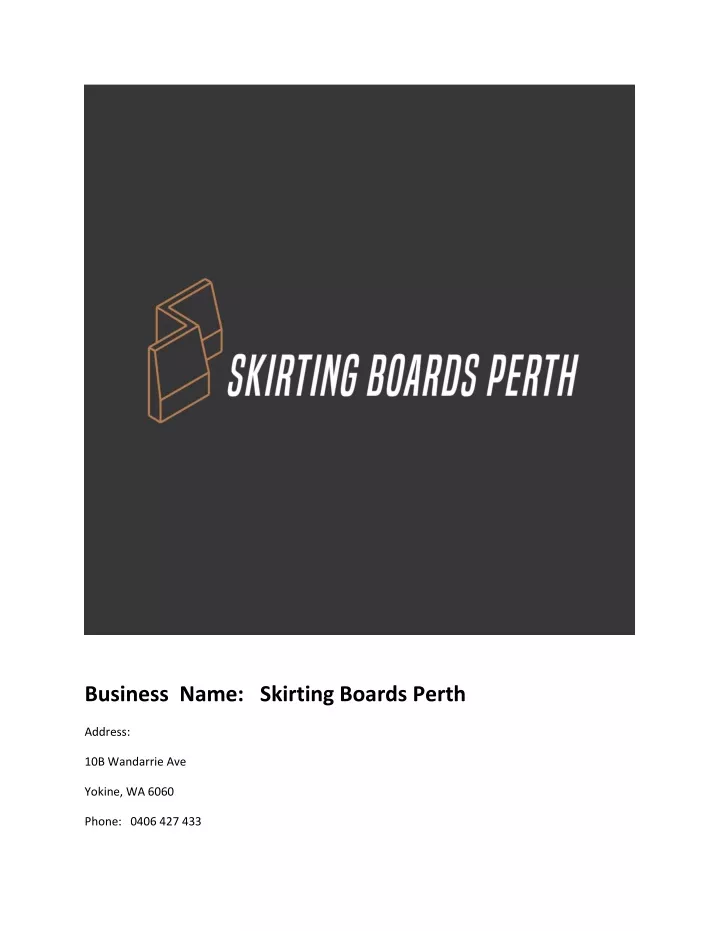 business name skirting boards perth