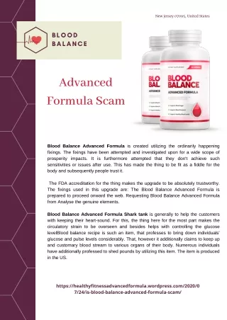 Is Blood Balance Advanced Formula Scam