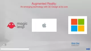 Augmented Reality:  An emerging technology with 3D Design at its core