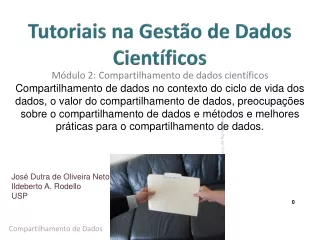 tutoriais na g est o de dados c ient ficos