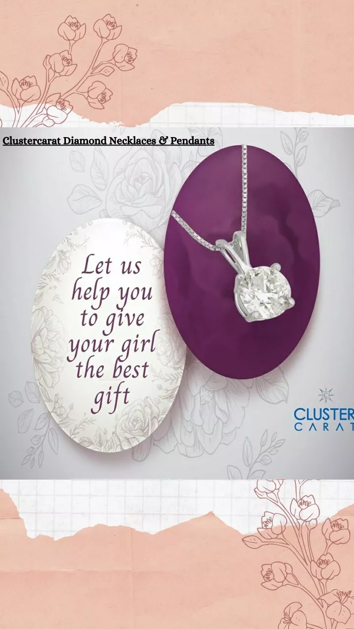 clustercarat diamond necklaces pendants
