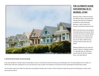 the ultimate guide for renting in st george utah
