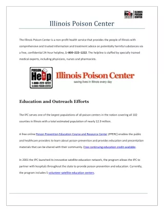 Illinois Poison Center