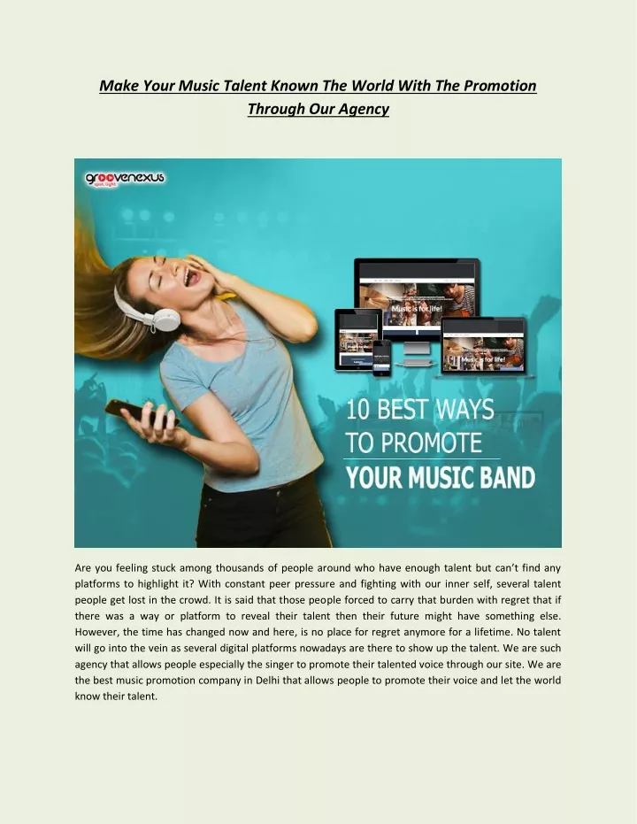 make your music talent known the world with