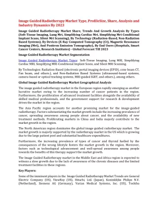 image guided radiotherapy market type profilesize