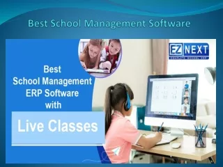 Live classes software for school | Best School Management Software | EZNext