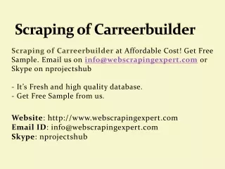 scraping of carreerbuilder