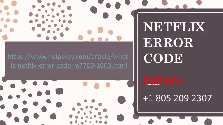 netflix error code