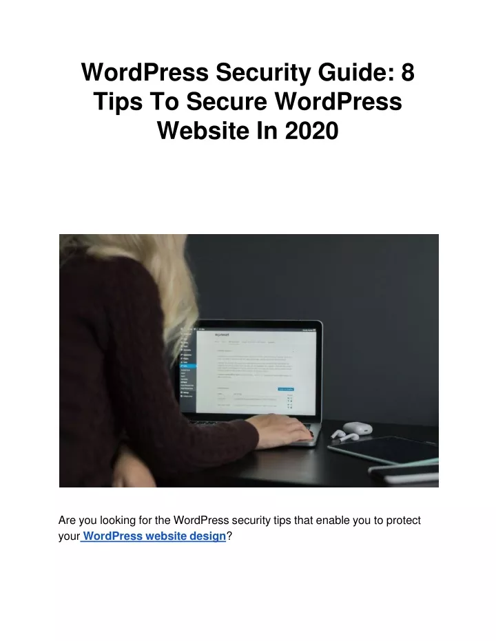 wordpress security guide 8 tips to secure wordpress website in 2020