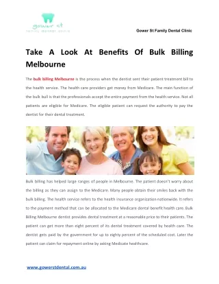 Take A Look At Benefits Of Bulk Billing Melbourne
