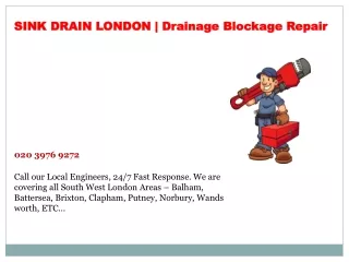 Sink Drain London - Drain Repairs