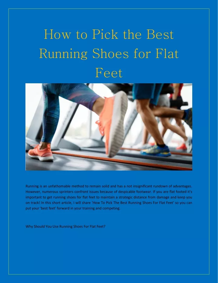 how to pick the best running shoes for flat feet