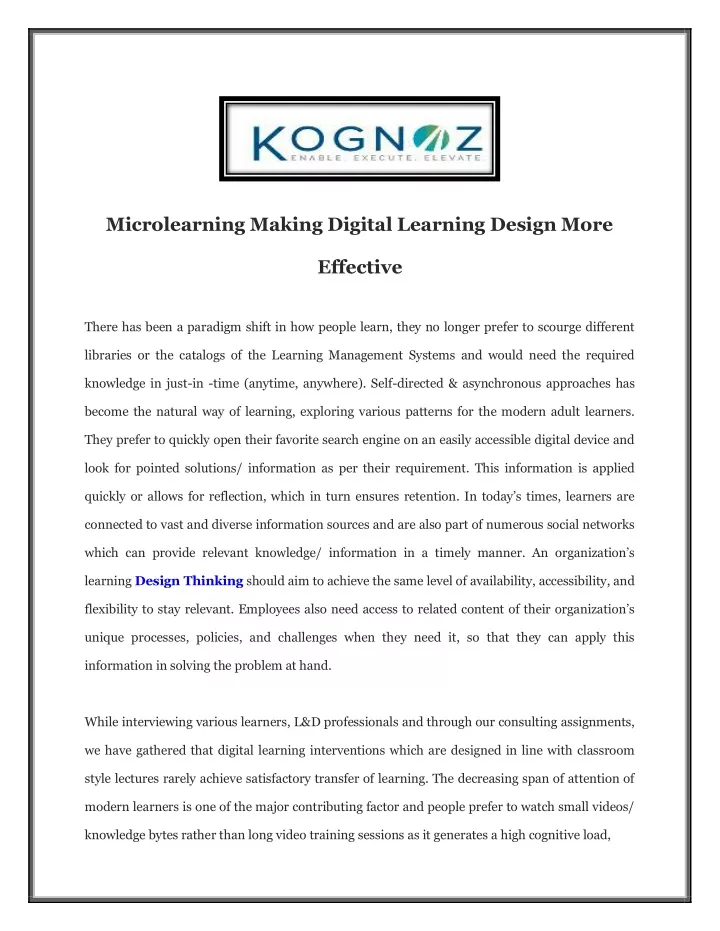 microlearning making digital learning design more