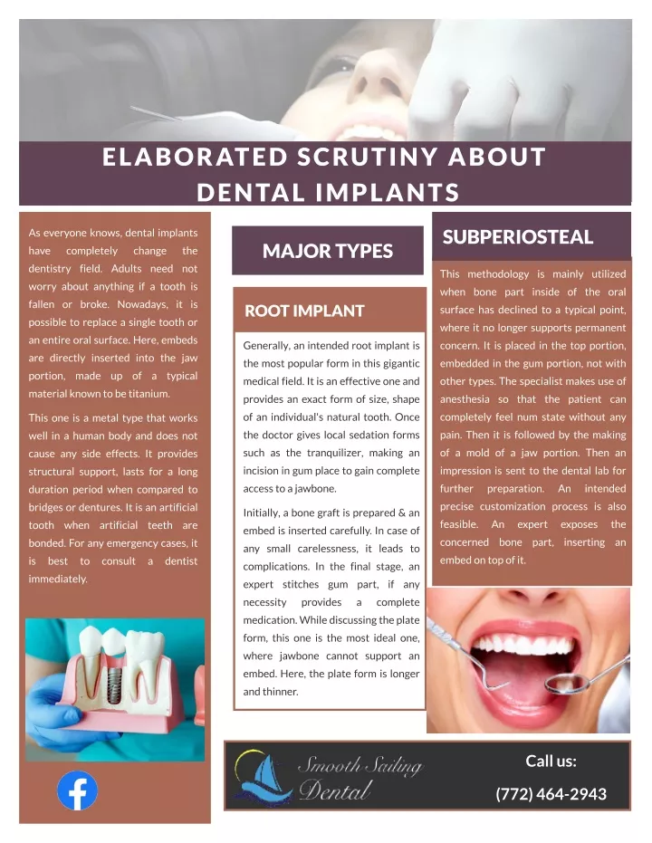 elaborated scrutiny about dental im plants