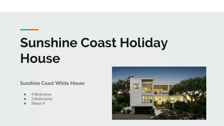 sunshine coast holiday house