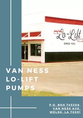 van ness lo lift pumps