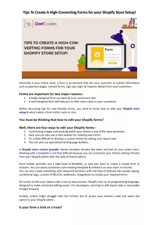 tips to create a high converting forms for your