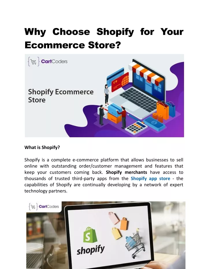 why choose shopify for your ecommerce store what