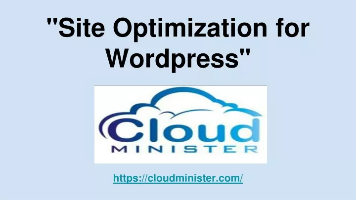 site optimization for wordpress