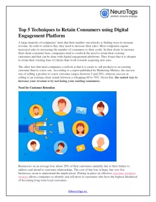 top 5 techniques to retain consumers using