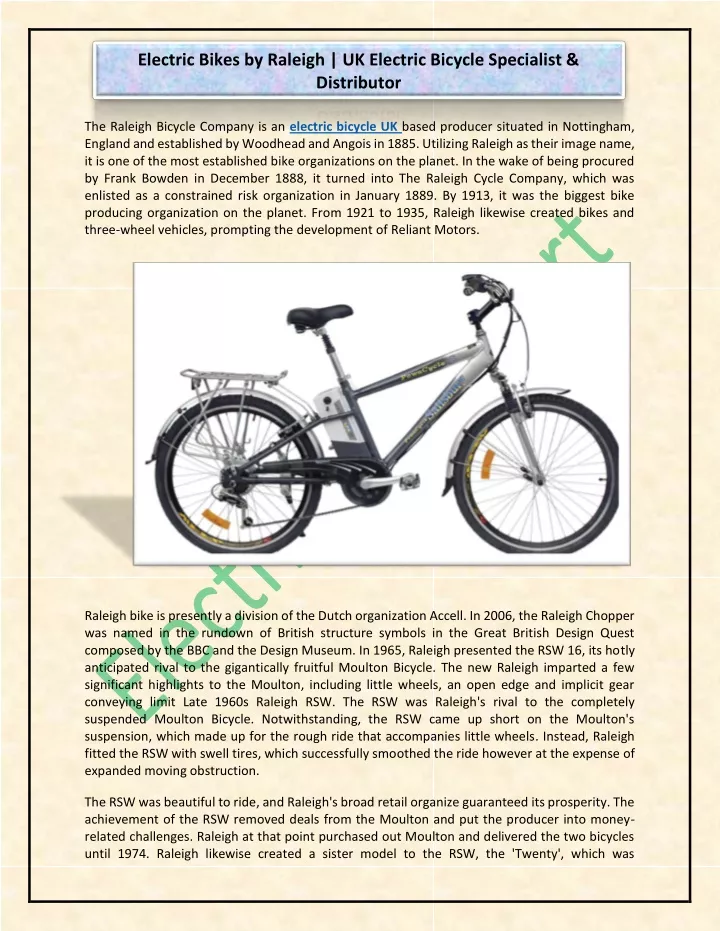 electric bikes by raleigh uk electric bicycle