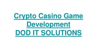 crypto casino game development dod it solutions