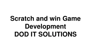 scratch and win game development dod it solutions