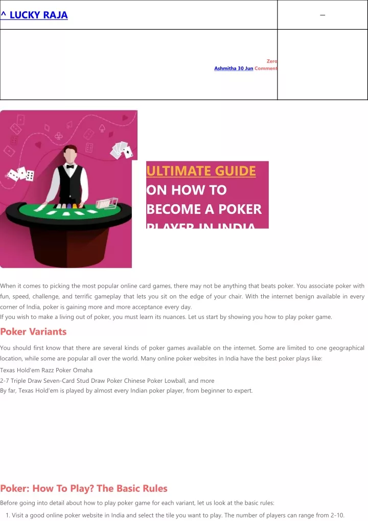 ultimate guide on how to become a poker player