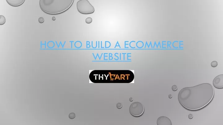 how to build a ecommerce website