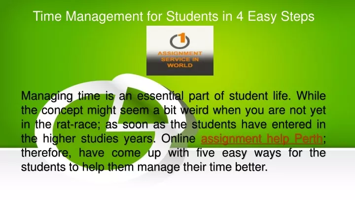 time management for students in 4 easy steps